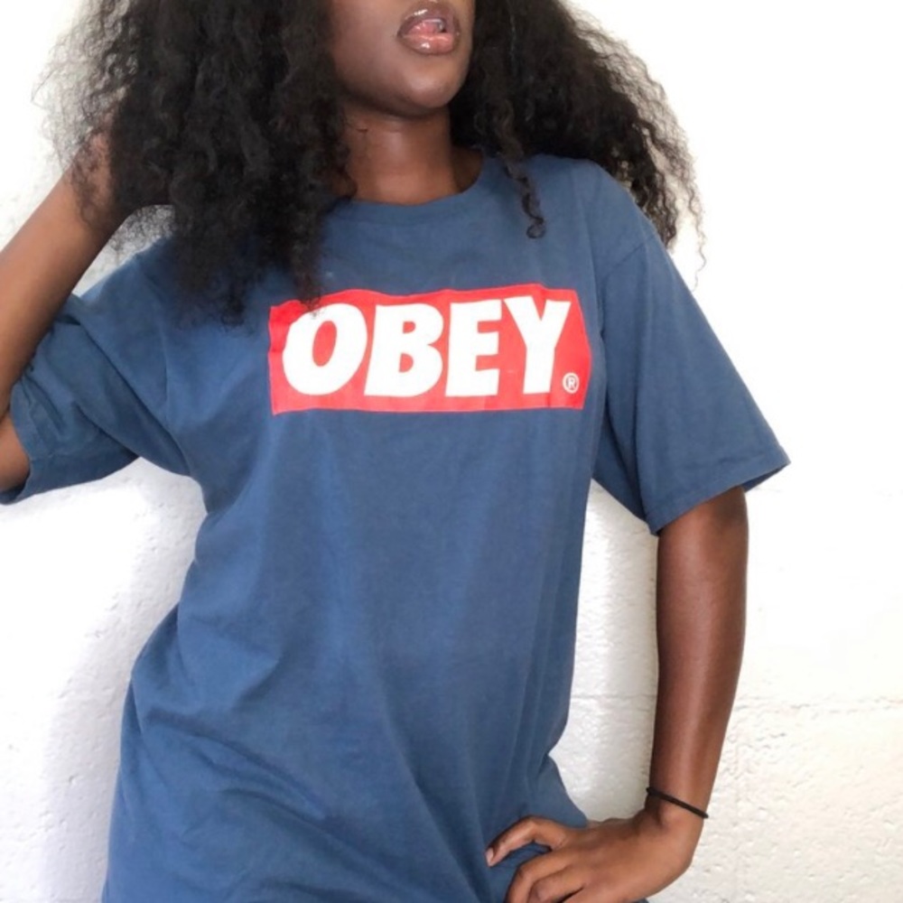⚡️Blue OBEY t-shirt with standard brand logo⚡️